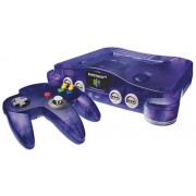 CONSOLE NINTENDO 64 Clear Purple Pal Excellent état (sans boite)