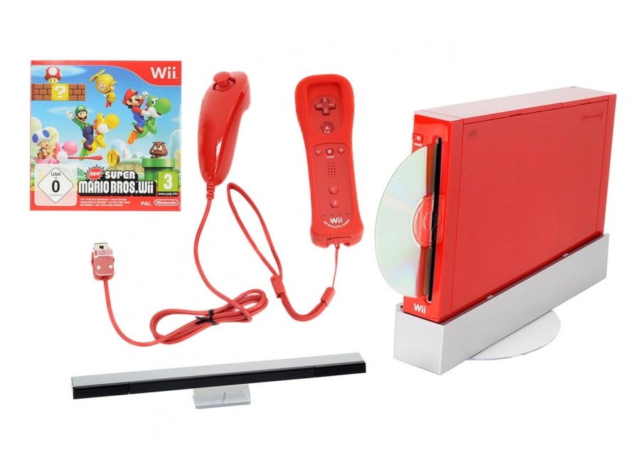 Console Wii Rouge Mario Anniversary Avec Le Jeu Inclus Retrogameshop 4701